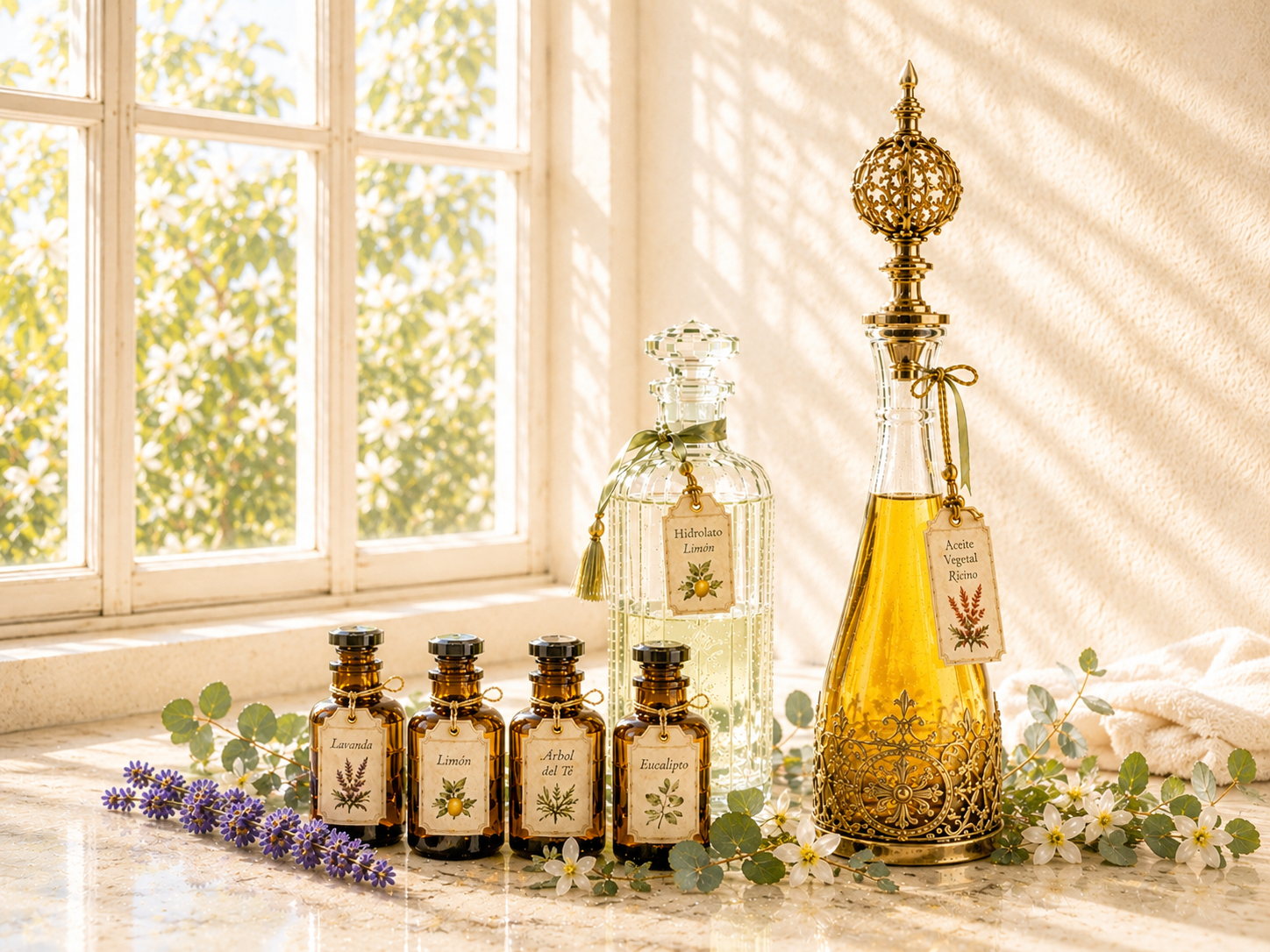 Aceites esenciales, aceite vegetal e hidrolato